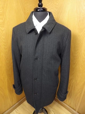 DKNY Overcoat Top Coat Winter Coat L Zipper Button Insulated Dark Charcoal C#10 - Image 1 of 4