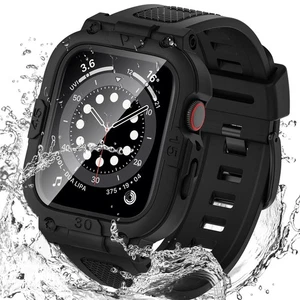 3 in 1 Waterproof Case with Band for Apple Watch with Built-in Tempered Glass... - Picture 1 of 7