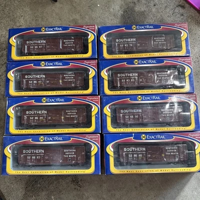 ExactRail Platinum HO Lot 8 Waffle Side Box Car Southern NIB All Diff #s - Image 1 of 4
