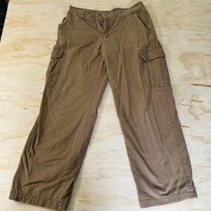 Old Navy Cargo Pants Mens 33x32 Tan Y2k Pockets Outdoor - Picture 1 of 14