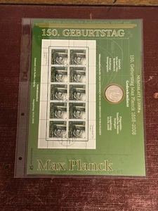 10 Euro Silber Numisblatt 2/2008 - 150. Geburtstag Max Planck - Bild 1 von 2