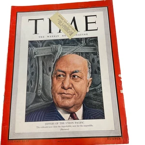 Time Magazine Vintage July 30, 1945, Pony Edition, Jeffers of U.P. cover WW2 - Foto 1 di 9