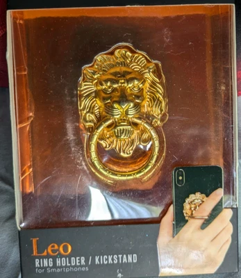 Leo Lion Nicole Miller Universal Kickstand & Ring Gold Tone - Image 1 of 4