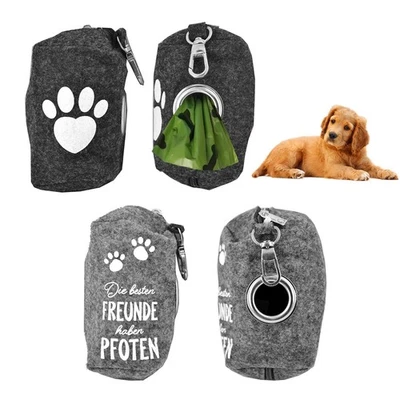 2 Stk. Hundekotbeutelspender Filz,Kotbeutelspender,Hundekotbeutel,Beutelspender  - Bild 1 von 4