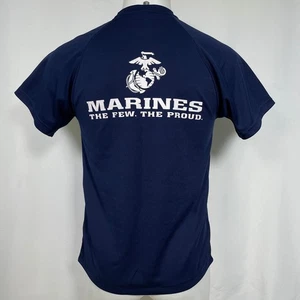 USMC US Marine Corps The Few The Proud Navy Blue Performance T-Shirt Men's SMALL - Picture 1 of 12