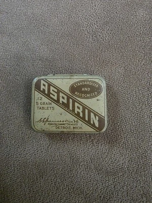 Jamieson Aspirin Tin, Medicine, Pharmacy, Vintage Old Drug Store.  - Image 1 of 3