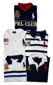 5 Polo Ralph Lauren Boys Youth XL 18-20 Big Pony Shirts Lot Stripe #3 Stripe - Picture 1 of 20