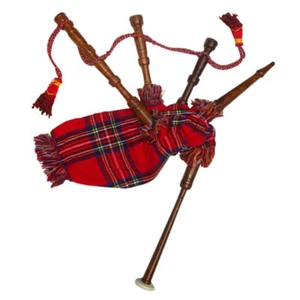 Mini,Baby, Toy Bagpipe Rose wood Royal Stewart Cover & Cord with 2 Reeds - Picture 1 of 2