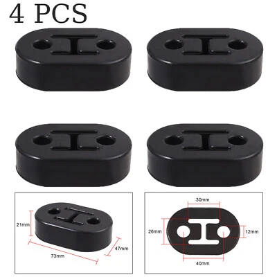 Soportes universales de montaje de escape de goma negros para colgar 4 piezas 2 orificios 11 mm Foto 1 de 4