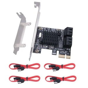 Expansion Controller Card Adapter PCIe PCI Express to 6G SATA3.0 4-Port SATA III - Picture 1 of 11
