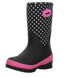 Western Chief Kids' Cold Rated Neoprene Memory Foam Rain Boat-Chloe Dot-sz 12 - Picture 1 of 22