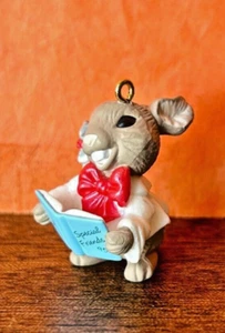Hallmark Miniature Ornament Friendship Duet Mouse and Bluebird 1995 Christmas - Picture 1 of 4