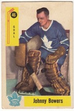 1958-59 Parkhurst NHL # 46 Johnny Bower Toronto Maple Leafs UER! VG-EX!