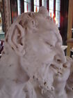 Antique Life-Size Carrara Marble Satyr Nymph Mythological Marble Statue A.Gory