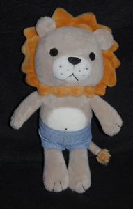 🦁Doudou lion BOUT'CHOU MONOPRIX beige blanc short bleu 22 cm peluche TTBE - Picture 1 of 2