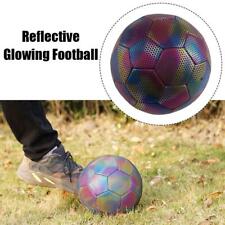 Size 4/5 Glow In Dark Football Soccer Balls night Glowing Reflective － Q6Q4