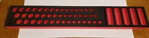 Herramientas a presión ORGANIZADOR DE ESPUMA ROJA para 45 piezas 3/8" Juego de zócalos métricos de unidad FMS003BR - Imagen 1 de 5