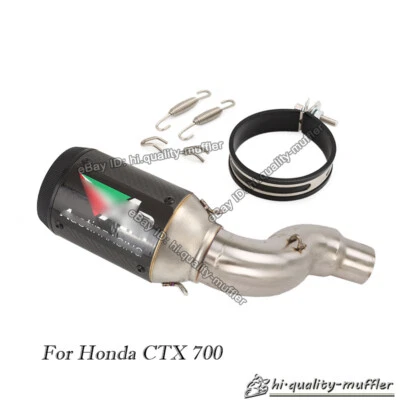 Silenciador de tubo de escape de fibra de carbono para Honda CTX 700 CTX700 CT-X700 Foto 1 de 4