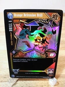 DBZ CCG DRAGON BALL Z GT - ORANGE DEFENSIVE DRILL #206 FLAT FOIL RARE SCORE 2004 - Picture 1 of 2
