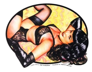 Sexy Dessous Bettie Page PinUp Mädchen Aufkleber WASSERDICHT Auto Fenster AUFKLEBER - Bild 1 von 1