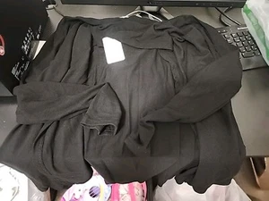 Women’s Long Sleeve SHIRT Coverup Slip Over Black Lightweight Jacket Size XL New - Picture 1 of 3
