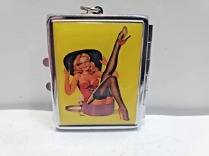 Vintage Pinup Girl Foto, Spiegelkoffer riskant 2 x 1 1/2" 6552/3 - Bild 1 von 9