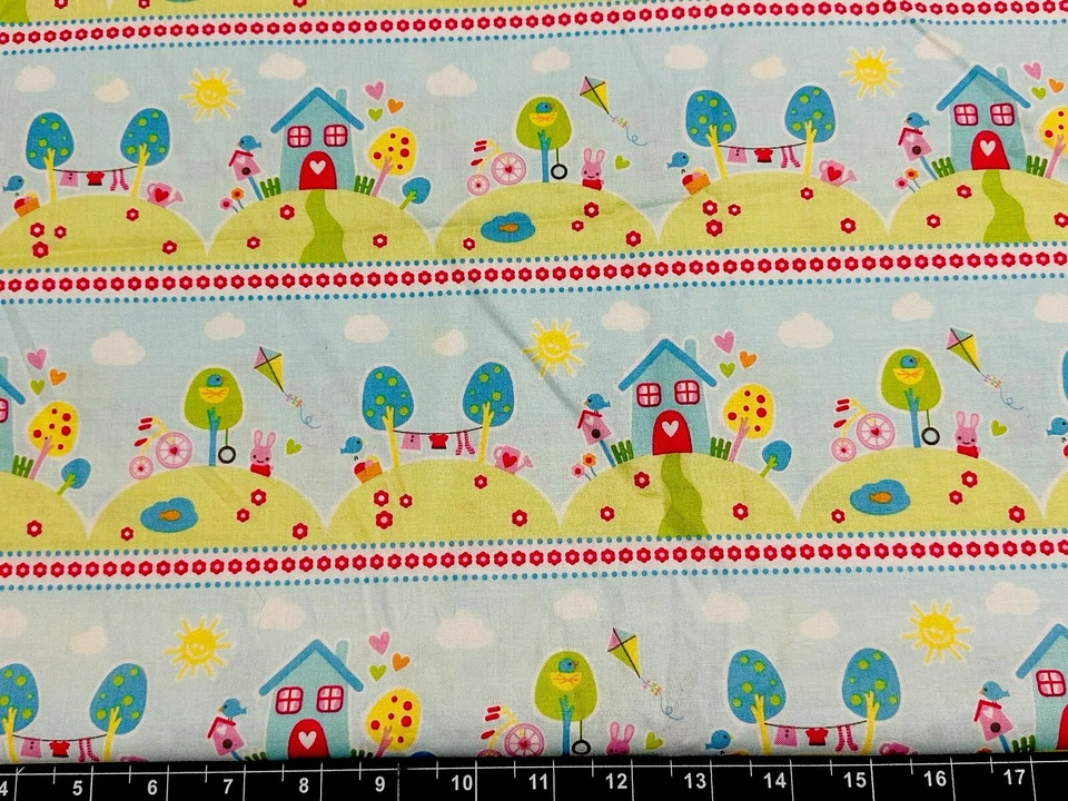 Fat Quarter 18"x21" Dulce Hogar Casa Pascua Primavera Pájaro Flor TELA ALGODÓN Foto 1 de 1
