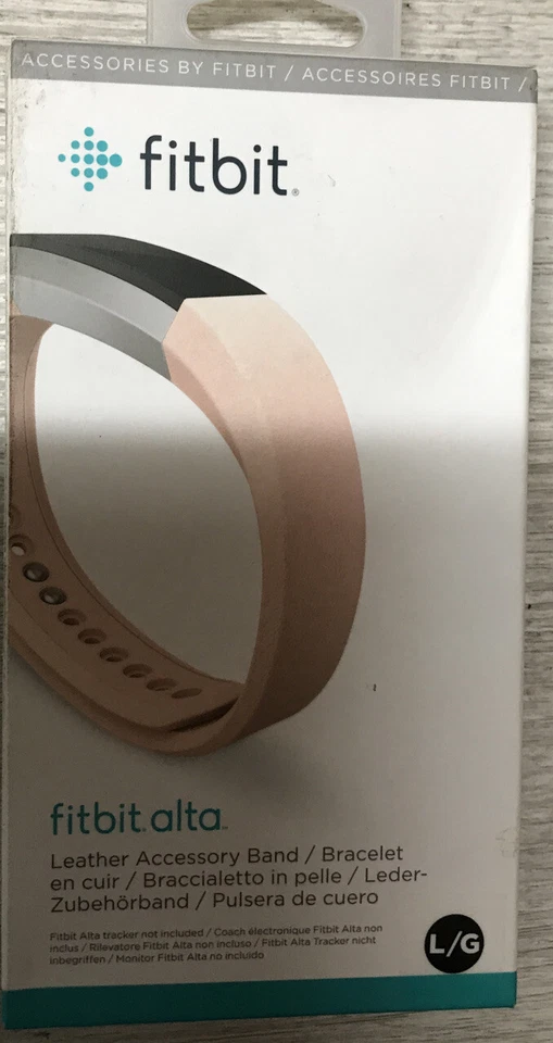 Fitbit ALTA FB158LBBPL Accessory Band Leather Blush Pink Large