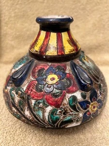 Antique Rare MONTELUCE Vase, Italy Early 1920's - Sgraffito Majolica - Picture 1 of 16