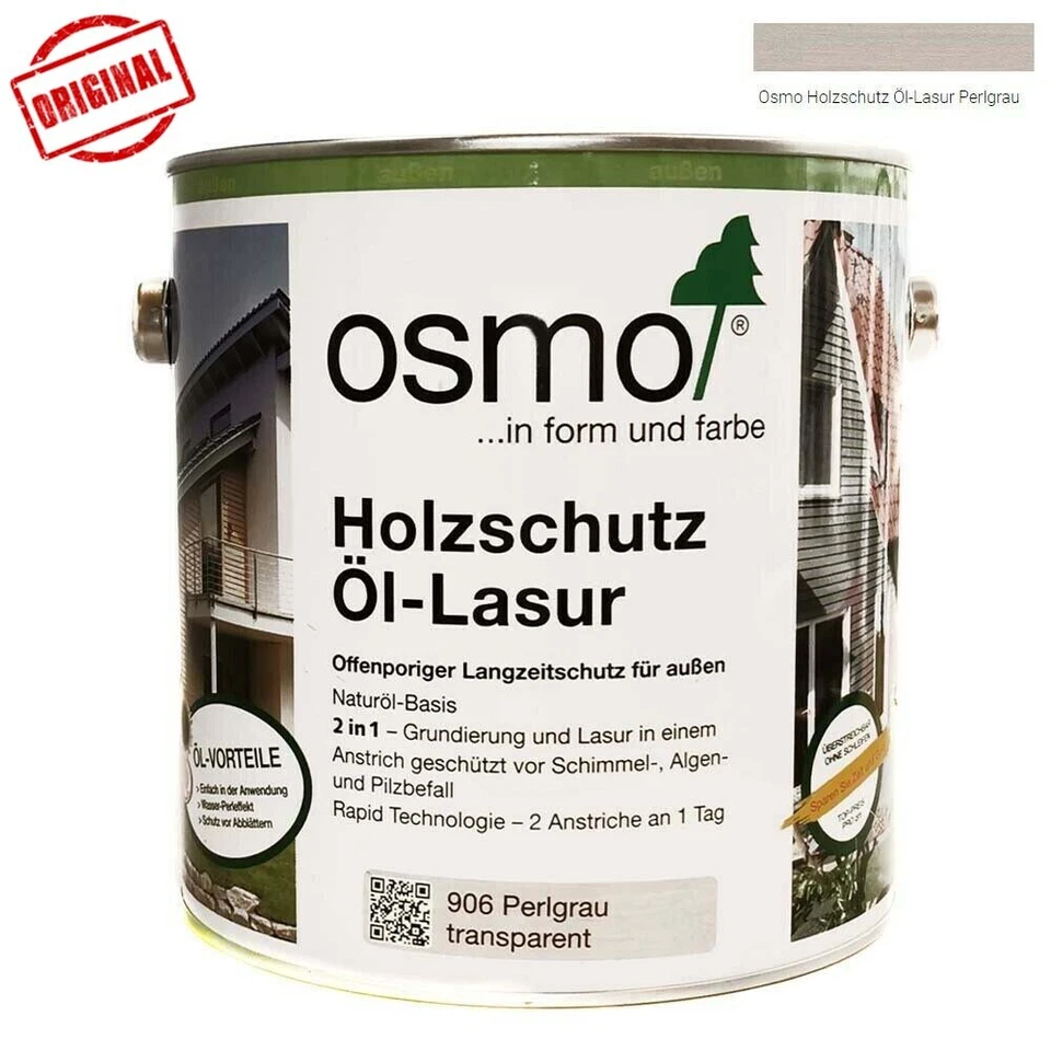 OSMO Holzschutz Öl Lasur Öllasur 2,5l Holzlasur verschiedene Farbtöne für Außen - Bild 1 von 1