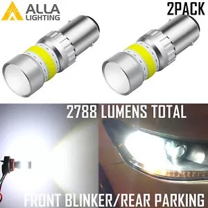 AllaLighting 1157 72-LED Front Turn Signal Blinker Light Bulb|Rear Parking White - Picture 1 of 11