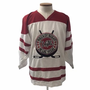 Camiseta deportiva de hockey de Las Vegas noche roja y blanca Canadian Leaf Tropicana talla mediana S5 - Imagen 1 de 6