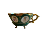 ROYAL SEALY GREEN GOLD DESIGN ASSORTED WOMEN THREE FOOTED TEA CUP 