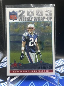 Topps Chrome 2004 - Resumen semanal #165 Ty Law HOF Patriots EX++ - Imagen 1 de 2