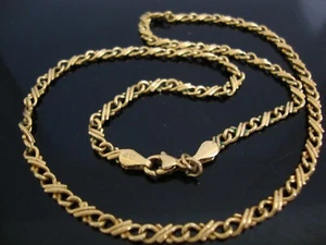 Vtg FAB JCL GP Hallmarked Gold Plated Linked Necklace 7Gr - Picture 1 of 10