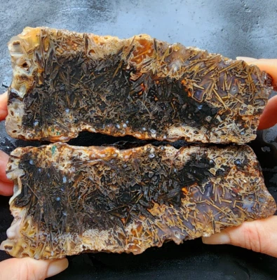 34.95 oz (991 gr) Pseudomorph Agate, Raw Agate Stone, Needle Agate, Rough Agate - Image 1 of 4