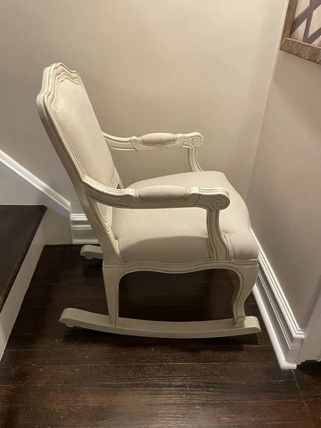 Rocking Chair with Linen fabric Upholstery￼ Cover