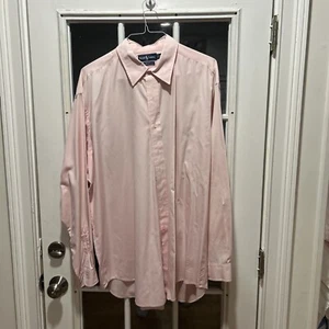 Polo Ralph Lauren Long Sleeve Button Shirt Men's XXL Pink Blake - Picture 1 of 4