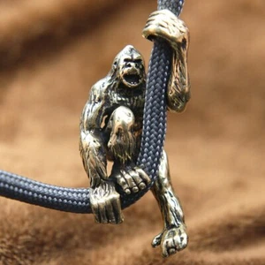 Cuchillo de latón gorila cuentas orangután paracord pulsera paraguas cuerda cordón cuentas - Imagen 1 de 5