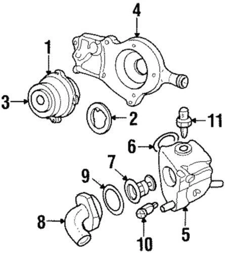 Unidad de envío de temperatura de refrigerante de motor original Ford Mercury 1998-2003 F7CZ-10884-BA Foto 1 de 1