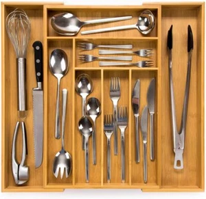 Silverware Drawer Organizer , Kitchen Drawer Organizer,Storage Utensil Organizer - Picture 1 of 9