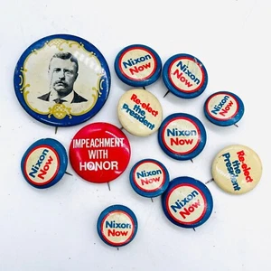 10 Vintage Politische Pins Lot #8 - Bild 1 von 2