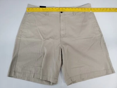 Pantalones Cortos Chinos Chaps Para Hombres Talla 40 Bronceados 9 pulgadas Entrepierna Informales Golf Frente Plano Foto 1 de 4