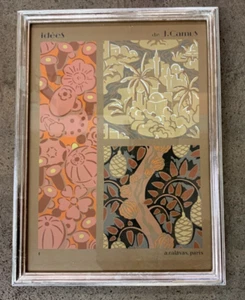 Idees de J Camus a Calavas Paris Number 1 Print w Frame Textile French France - Picture 1 of 4