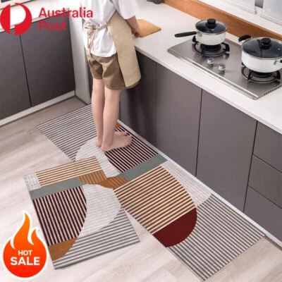 Anti-Oil Kitchen Door Mat Non-Slip Carpets Floor Area Rug Easy Clean Hallway Pad Foto 1 de 4