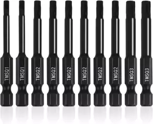 Doppel Vierkant 8 Punkt Stern Bit Set (10er Pack - 2,3" lange Magnetköpfe) - Bild 1 von 7