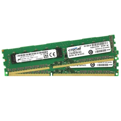 Crucial Kit 16GB (2x 8GB) DDR3L 1600MHz Desktop Memory ECC Unbuffered DIMM RAM - Image 1 of 4