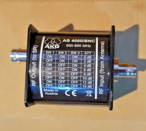 AKG AB4000 BNC - In-Line Antenna Amplifier Lockable DC Waterproof Construction - Picture 1 of 3