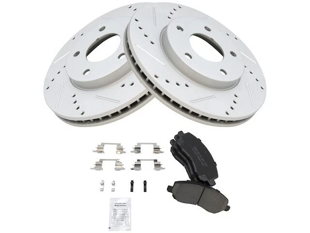 TRQ 28TM17H Front Brake Pad and Rotor Kit Fits 2003-2004 Mitsubishi Outlander - Image 1 of 1