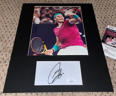 RAFAEL NADAL SIGNED 3X5 INDEX CARD JSA 11X14 MAT 8X10 PHOTO AUTOGRAPH TENNIS - Image 1 of 3